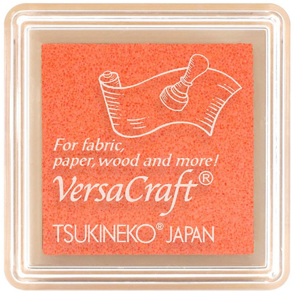 Tsukineko VersaCraft Small Pigmentstempelkissen für Stoff, Leder, Papier - Salomon Pink