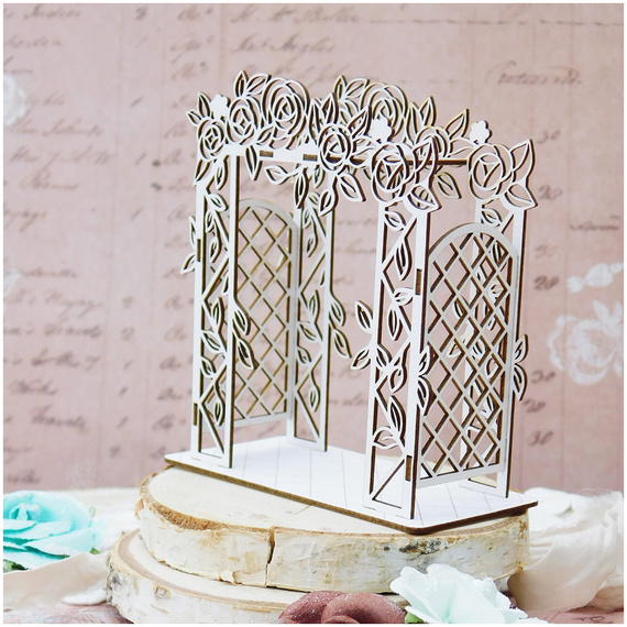 Dekorpappe Die Cut Chipboard Dekoration pergola 3d - Kreatywna Pracownia