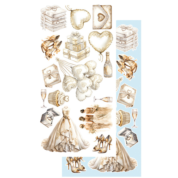 ALCHEMY OF ART Set 15x30cm Scrapbooking Papier, In shades of blue