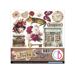 Scrapbooking Papier Set 15x15 cm - Bastelpapier - Ciao Bella - Book Lovers