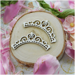 Dekorpappe Die Cut Chipboard Dekoration grenze II 2 Stück - Kreatywna Pracownia