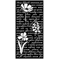 Schablone mixed-Media 3D 12x25cm - Herbarium Silvae Buchstabe und Blumen - Stamperia