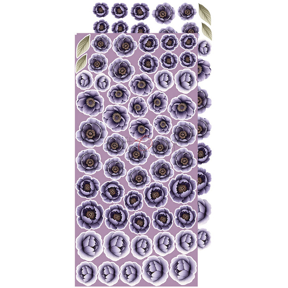 CRAFT OCLOCK 15x30cm Scrapbooking Papier mit Elementen, Heritage Whispers - Flowers