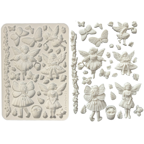 Silikonform Mold Gießen Mould - Whispering Woods - Feen - Stamperia