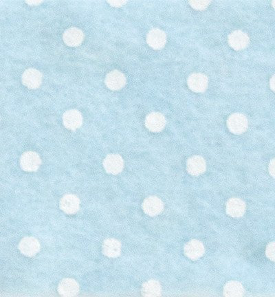 Bastelfilz mit Tupfen 30x40cm Dekofilz Filzplatten Filzstoff 1mm, hellblau