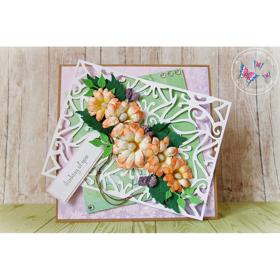 CHEERY LYNN Stanzform Präge Stanzschablone Cutting Die - Mediterranean Lace - durchbrochener Rahmen