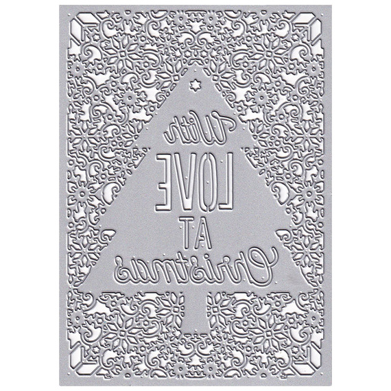 FIRST EDITION Stanzform Präge Stanzschablone Cutting Die - Weihnachten Basteln Sie eine Karte - Mit Liebe / Weihnachtsbaum