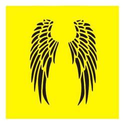 ITD Mixed Media Schablone STENCIL für Decoupage Scrapbooking 16x16, ST0102 Flügel