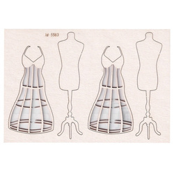 SCRAPINIEC Dekorpappe Die Cut Chipboard Dekoration Ornament, Mannequin 5583