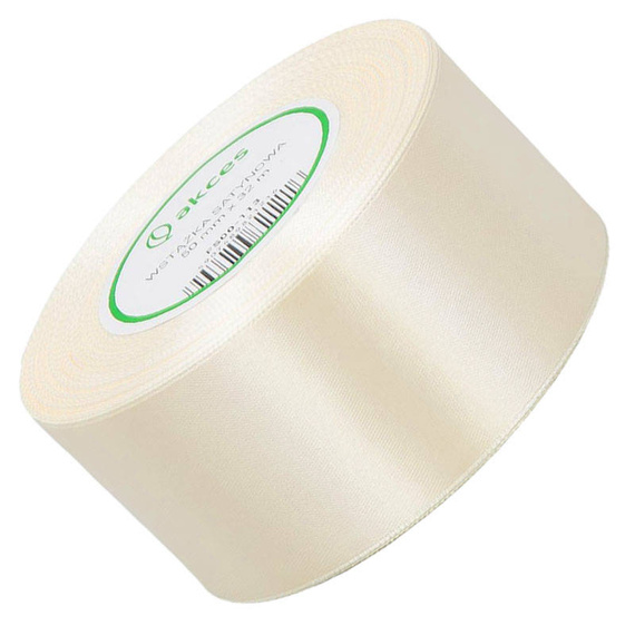 Satinband 50 mm - leichte Creme - 32 Meter