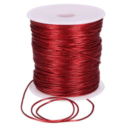 Metallisierte Kordel rot 100m 