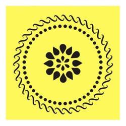 ITD Mixed Media Schablone STENCIL für Decoupage Scrapbooking 16x16, ST0161 Dekor Rahmen