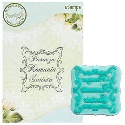 AGATERIA - Transparent Stempel Motivstempel Clear Stamp, Pierwsza Komunia Święta -Untertitel PL Frame