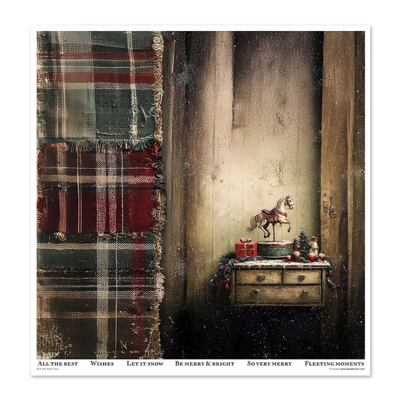 ITD COLLECTION Scrapbooking Papier Set 30x30 cm - Retro Toys