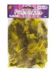 FEDERN gefleckt Bastelfedern Dekofedern Feathers 3g, gelb