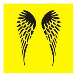 ITD Mixed Media Schablone STENCIL für Decoupage Scrapbooking 16x16, ST0104 Flügel