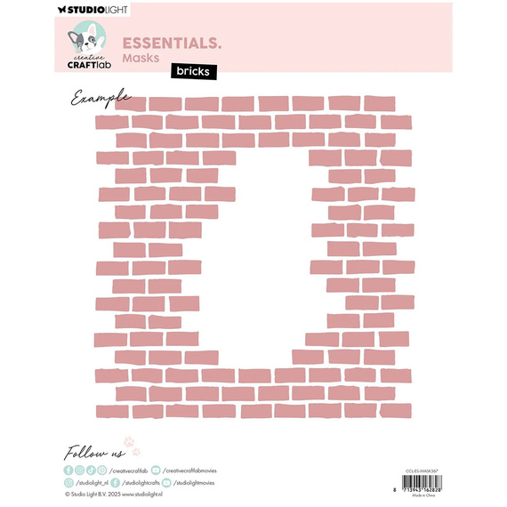 STUDIOLIGHT Mixed Media Schablone STENCIL für Decoupage Scrapbooking - Bricks