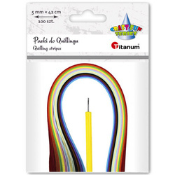 Quilling Streifen 5mm 100Stk. + Nadel