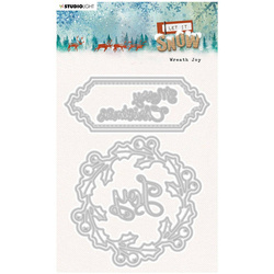 STUDIO LIGHT - Stanzform Präge Stanzschablone Cutting Die, Kranz Joy Let it Snow Girlande, Girlande, Etikett