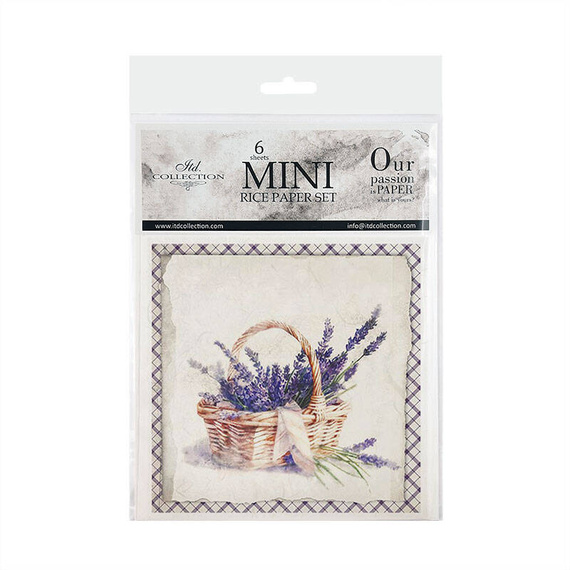 ITD Reispapier Decoupage SET Bastelpapier, Lavendel RSM082