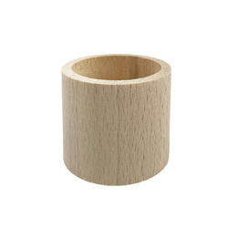 Runder Kerzenhalter aus Holz Höhe 4 cm