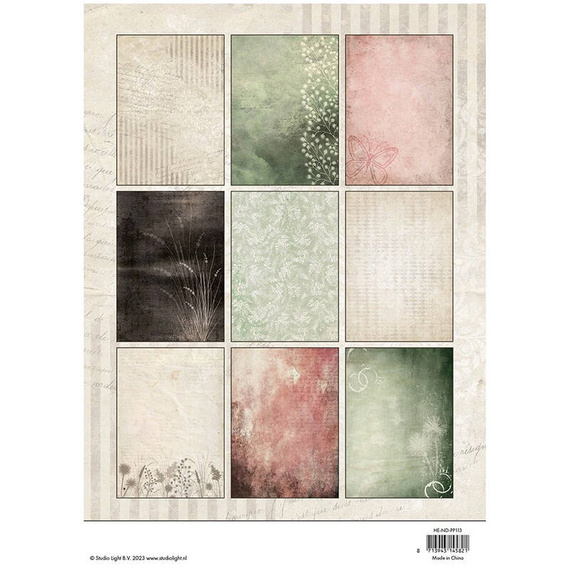STUDIO LIGHT 36Blatt A4 Papierset -  Background papers Natures