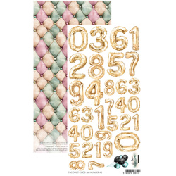ART ALCHEMY 15x30cm Scrapbooking Papier, Dreamy Dreams Numbers