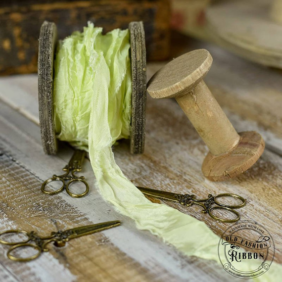 Dekorative VINTAGE Shabby Bänder - zitrone