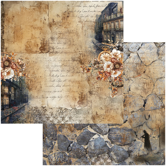 ALCHEMY OF ART 24Blatt 15x15cm doppelseitig Scrapbooking Papier, Behind Closed Doors