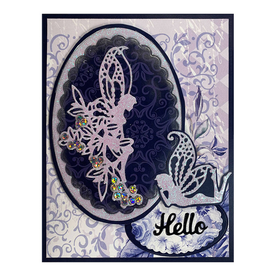 HOT OFF THE PRESS - Stanzform Präge Stanzschablone Cutting Die, Two Fairies