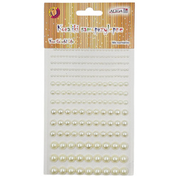 SELBSTKLEBENDE PERLEN Kreative Bastel Scrapbooking- weiß mix Größe - 235 Stk.