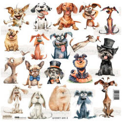 AUFKLEBER ScrapLove Dekor Stickers - Quirky Dog 2