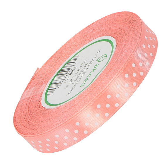 Satin-Punkt-Band 12 mm - lachsfarben 117 - 23 m - Dekoband