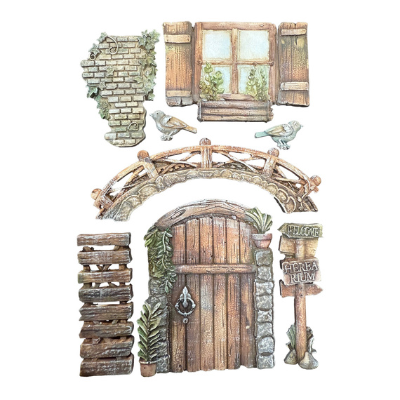 Silikonform Mold Gießen Mould - Herbarium Silvae - Brücke - Stamperia