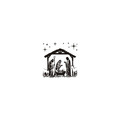 AGATERIA Polymerstempel Clear Stamp - Stempel - Weihnachtskrippe