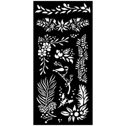 Schablone mix media 3D 12x25cm - The Owl's House - Zweige - Stamperia