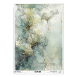 Reispapier für Decoupage A4 - Blumenstrauß, Hintergrund, Tapetenmotiv - R2707 - Itd Collection