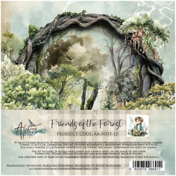 ALCHEMY OF ART 24Blatt 15x15cm doppelseitig Scrapbooking Papier, Friends of the Forest