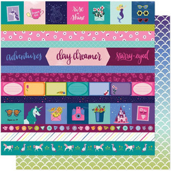 AMERICAN CRAFTS 30x30cm doppelseitig Scrapbooking Craft Papier, Head in the Clouds 074