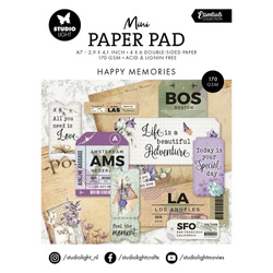 STUDIO LIGHT 24Blatt A7 Elemente Scrapbooking Papier -  Happy Memories