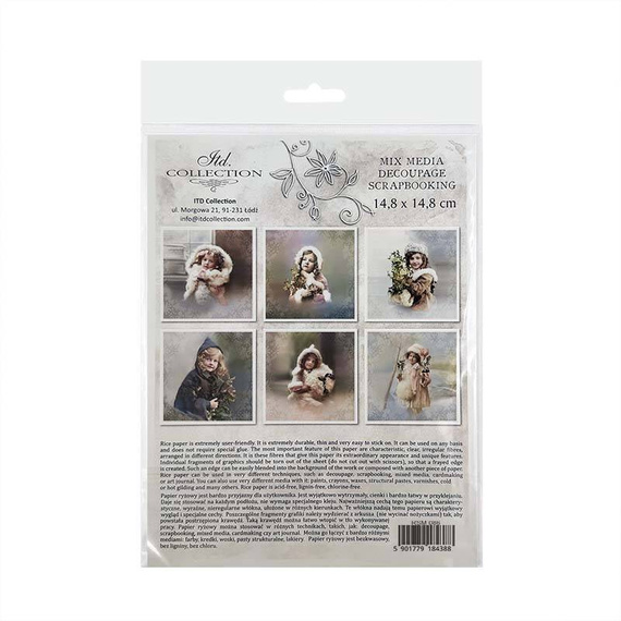 Reispapier Set - ITD RSM086 Winter Vintage Kinder