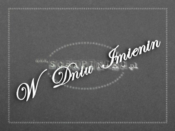 SCRAPINIEC Dekorpappe Die Cut Chipboard Dekoration Ornament, W dniu imienin