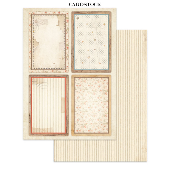 Set aus Junk Journal-Papieren, Aufklebern und Elementen - Baby - Stamperia 