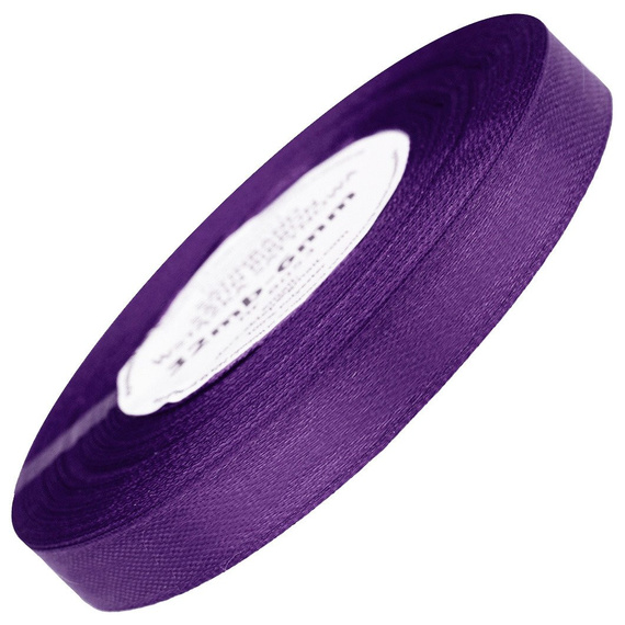 Satinband 12 mm - dunkles Lavendel - 32 lfm