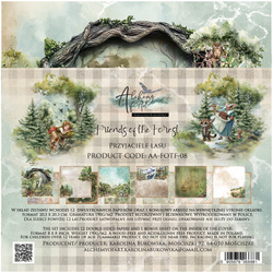 ALCHEMY OF ART Set 20x20cm Scrapbooking Papier, Friends of the Forest