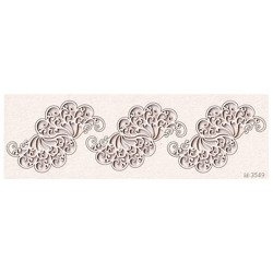 SCRAPINIEC Dekorpappe Die Cut Chipboard Dekoration Ornament, Spitze Border 3549
