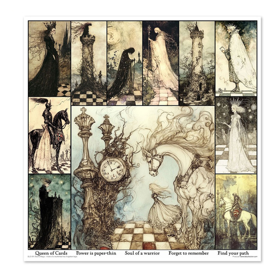 ITD COLLECTION Setz 11Stk 30x30cm Scrapbooking Papier -  Alice's Magic 1