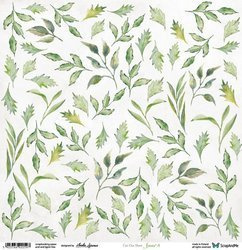 SCRAPandME 30,5x30,5cm einseitig Scrapbooking Papier 250g, Leaves 4