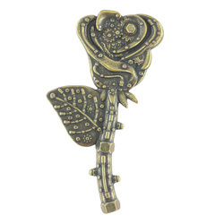 Metallverzinkte Dekoration - Rose 2