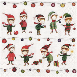 Serviettentechnik Motivserviette - 1 Stück - Decoupage Serviette 33x33 cm - Elves at work